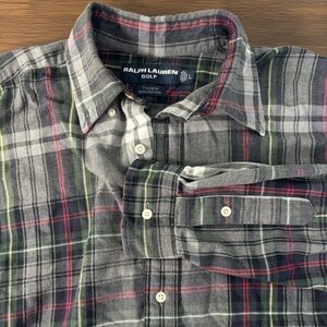 Ralph Lauren Golf Men's Multicolor Plaid Long Sleeve Shirt Size Large